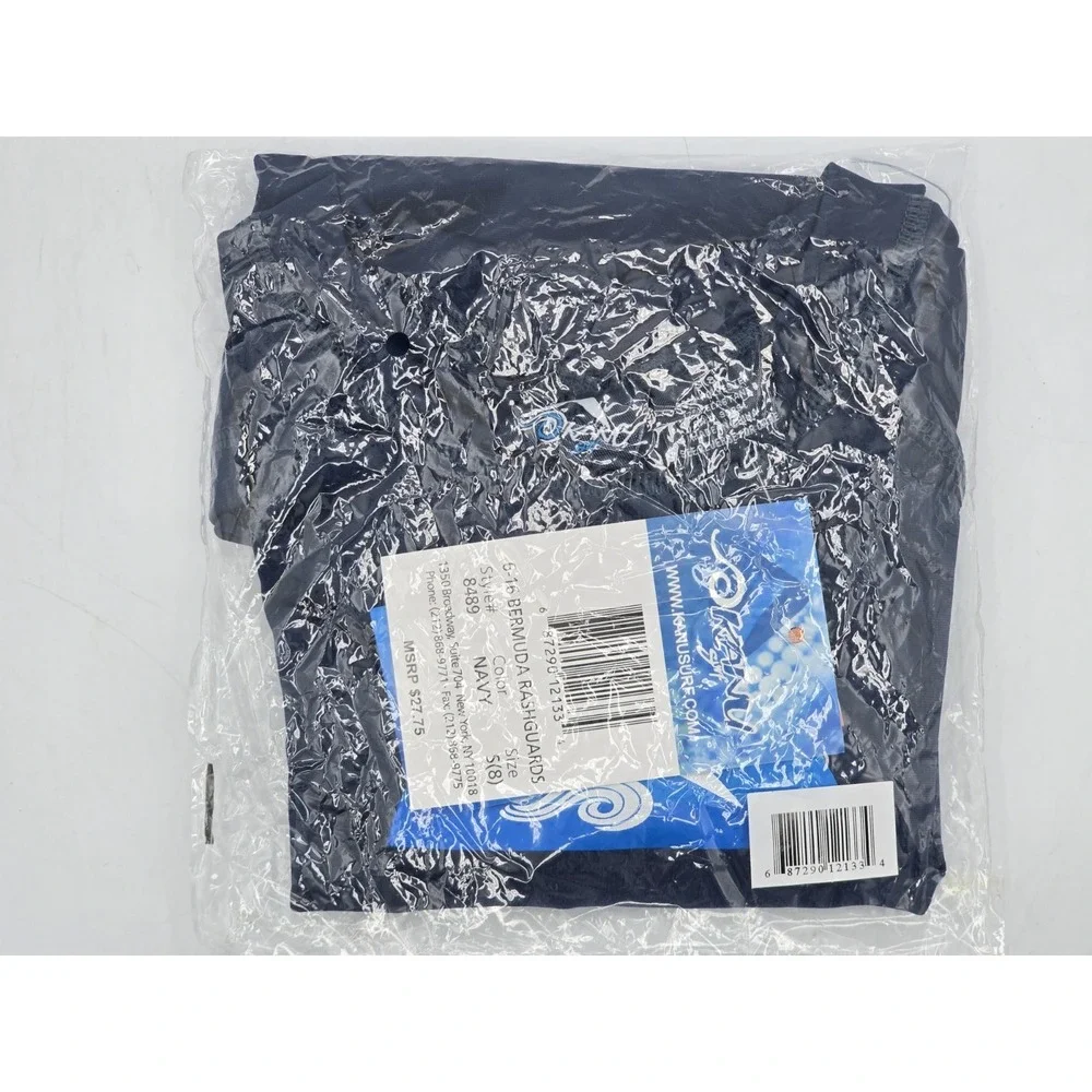 Kanu Surf Boys' Fiji UPF 50+ Sun Protective Rashguard Navy Blue Size S (8)